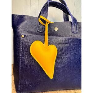 Gold Heart Yellow Heart Purse Charm Bag Flair NEW FAST SHIP Spring Accessory